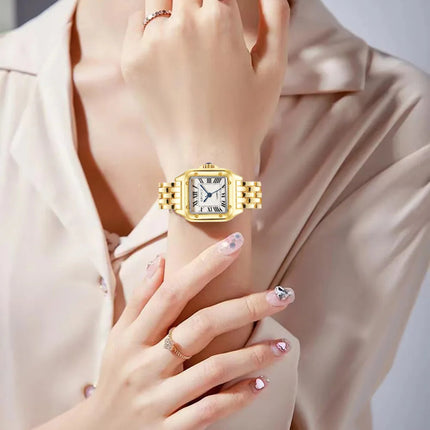 Orologio da donna leggero marchio di lusso business oro acciaio inossidabile moda donna orologi al quarzo orologio femminile braccialetto orologio da polso platinumshop