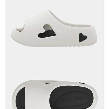 2025 Pantofole da donna alla moda Sandali Scivoli da spiaggia Scarpe da doccia spesse antiscivolo in tinta unita per la casa estiva all'esterno - platinumshop