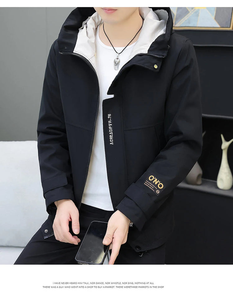 Men's Autumn/Winter Jackets New Arrived Trendy Brand Couple Jacket Men's Women's Handsome Casual Hooded Work Jacket Coat