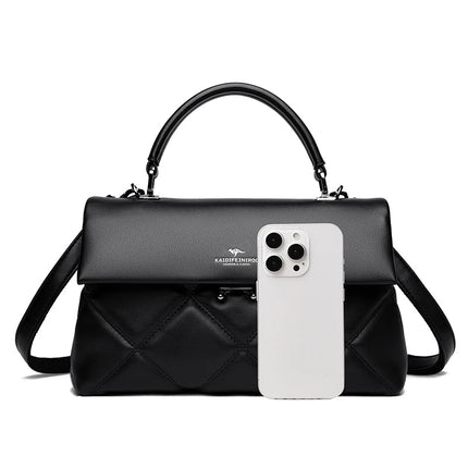 Women's Bag New Trend Korean Handbags Designer Luxury Brand Ladies Shoulder Bags Soft Leather Fashion Versatile Crossbody Bags PlatiNum