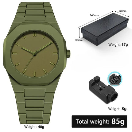 Orologio al quarzo dal design minimalista per uomo, casual, leggero, cinturino in plastica, impermeabile, sportivo, da lavoro, orologio creativo da uomo platinumshop