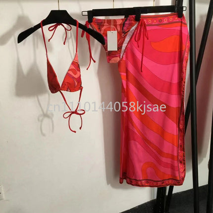 Costumi da bagno di lusso da donna con sciarpa nera e logo firmato, set bikini con fascia per capelli firmata da designer, abbigliamento da spiaggia platinumshop