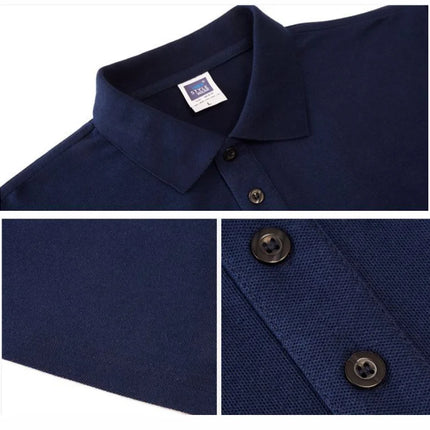 Long sleeve polo shirt in breathable cotton Personal Company Group Design Custom Logo print embroidery Casual men's and women's tops