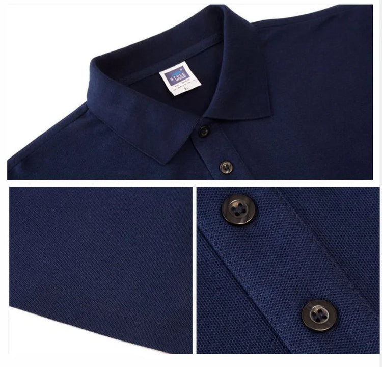Polo a maniche lunghe in cotone traspirante Personal Company Group Design Logo personalizzato stampa ricamo Casual uomo e donna top