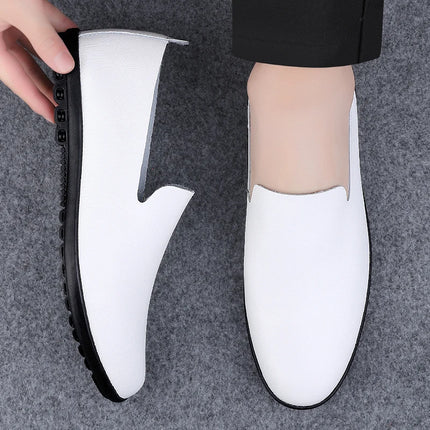 Scarpe da uomo in vera pelle Casual formali mocassini da uomo mocassini estate italiana traspirante Slip on scarpe da barca maschili Over Size 50 51
