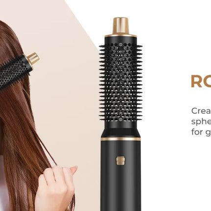 1000W Hair Dryer 5 in 1 Electric Comb Negative Ion Straightener Comb Curling Iron Detachable Multifunctional Heating Brush Hair Dryer