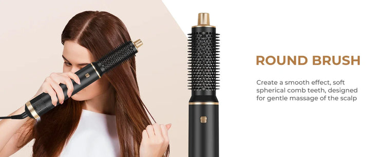 1000W Hair Dryer 5 in 1 Electric Comb Negative Ion Straightener Comb Curling Iron Detachable Multifunctional Heating Brush Hair Dryer