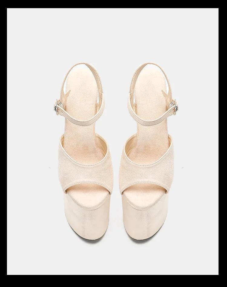 Purple Super High Heel Nightclub Stage Shoes Women 20CM Stiletto Suede Pole Dance Sandals Model Catwalk Show Summer High Heels