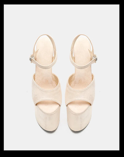 Purple Super High Heel Nightclub Stage Shoes Women 20CM Stiletto Suede Pole Dance Sandals Model Catwalk Show Summer High Heels