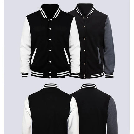 Polk High Number 33 Prints Unisex Jackets Classic Pocket Sportswear Street Fashion Menswear Loose Autumn Baseball Uniform Mens