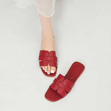 Sandali Estivi 2026 Tk in Vera Pelle Traspiranti Antiscivolo Resistenti all'Usura Stile Designer