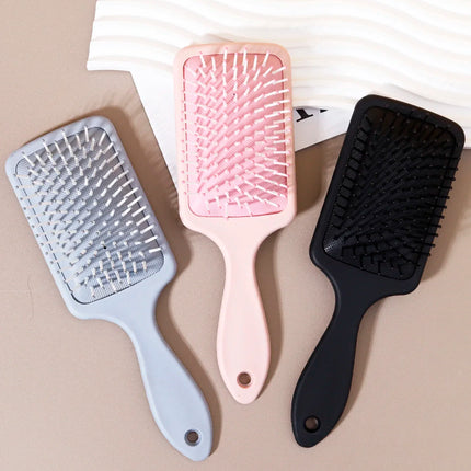 Massage Air Cushion Comb Anti‑Static Air Cushion Brush Square Air Cushion Comb ABS Plastic Handle Special for Real Hair Wigs
