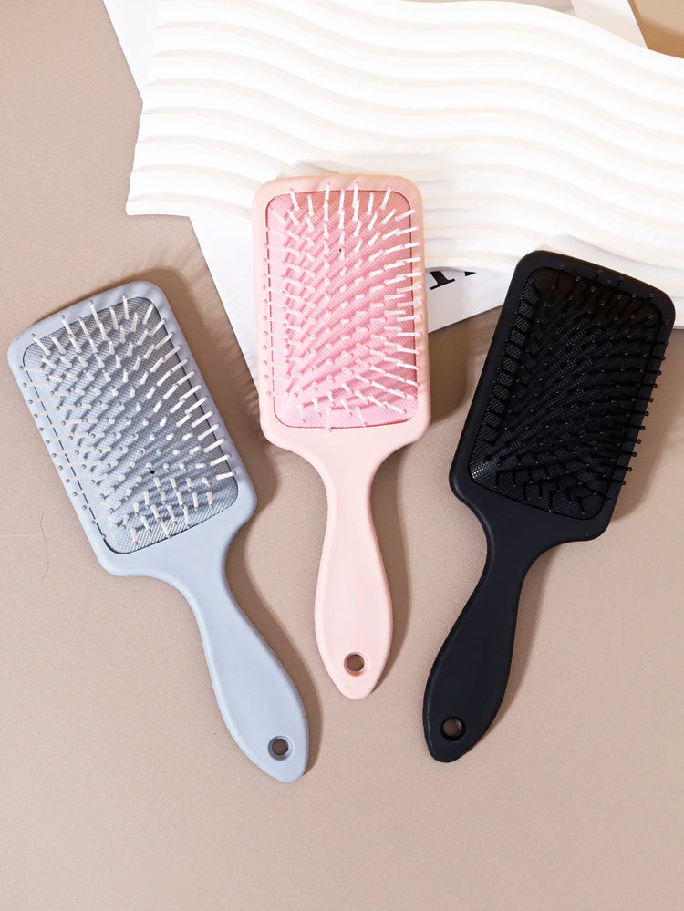 Massage Air Cushion Comb Anti‑Static Air Cushion Brush Square Air Cushion Comb ABS Plastic Handle Special for Real Hair Wigs