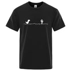 T-shirt da uomo con stampa di dinosauro divertente in cotone 100% di alta qualità da uomo T-shirt da uomo allentata con o-collo estivo T-shirt a maniche corte T-shirt da uomo