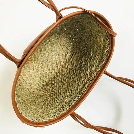2025 Summer Woven Straw Bag New Vacation Beach Bags Fabric Customizable Letter Large Capacity Crossbody Bag Women Handbags