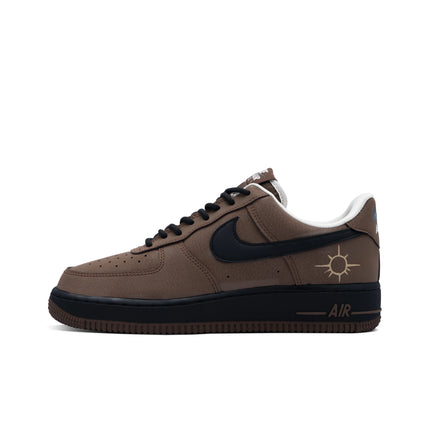 Nike Air Force 1 Abrasion Resistant Lightweight Low top Skateboard Shoes Men's Black Brown