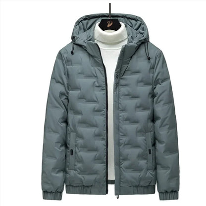Men's white duck down jacket, new lightweight down cotton jacket, fashionable autumn and winter fashion jacket
