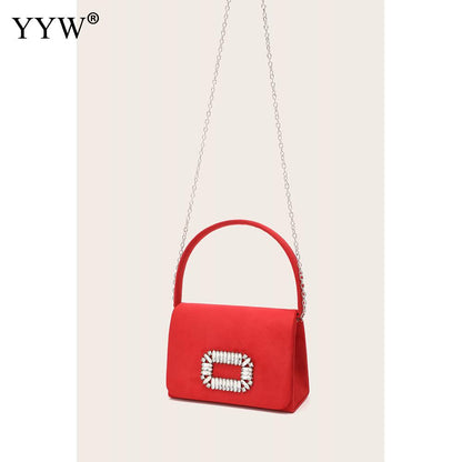 2023 nuove mini borse rosa per le donne pochette da sera per banchetti con catena borse casual in modalità piccola festa elegante Bgas in pelle PU