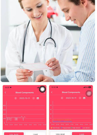 2025 Nuovo AI Diagnosi Lipidi nel sangue Acido urico Test di composizione corporea Smart Watch per uomo ECG + PPG Chiamata Bluetooth Salute Smartwatch platinumshop
