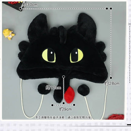 Y2K Gothic Punk Cat Ear Hat with Cross Wing Chain Decoration Plush Warm Winter Subculture Goth Rock Musi Cap Bombero Gorro Ruso