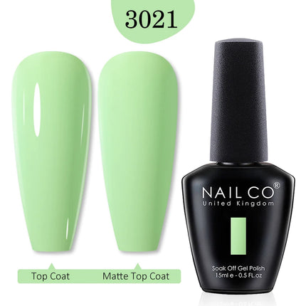 NAILCO 15ml Green Blue Series UV Nail Gel Polish Blue Colors UV&LED Gel Varnish Red Soak Off Semi Permanent LED Nail Gel Varnish