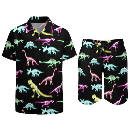 Set da uomo Magic Mushroom 80S 90S Stampa 3D Camicia hawaiana Set Camicia moda casual da donna da uomo + Pantaloncini 2 pezzi Set completo da spiaggia platinumshop