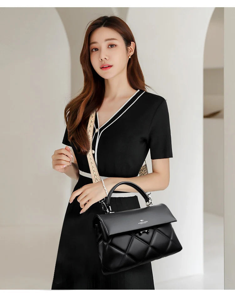 Women's Bag New Trend Korean Handbags Designer Luxury Brand Ladies Shoulder Bags Soft Leather Fashion Versatile Crossbody Bags PlatiNum