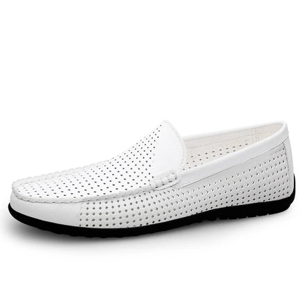 Mocassini Casual da Uomo in Vera Pelle, Scarpe Eleganti da Cerimonia, Mocassini Comodi per il Tempo Libero, Scarpe da Guida da Uomo, Slip-On Senza Lacci, Taglie Grandi