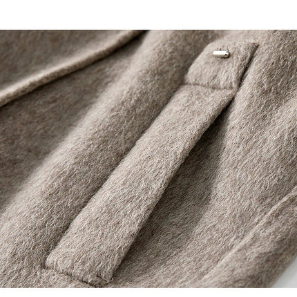SENTUBILA 100% Wool Winter Jackets for Women Short Coats 2026 Stand Turtleneck Unlined Wool Outerwears Female Clothes W44O56626
