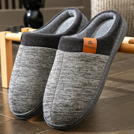 Pantofole invernali da uomo TPR antiscivolo memory foam caldo morbido durevole cuscino casual patchwork scarpe da interno