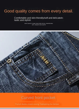 Jorts in denim slim da uomo stile classico da uomo Estate New Business Fashion Thin Stretch Short Casual jorts da uomo