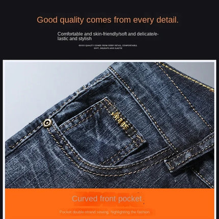 Jorts in denim slim da uomo stile classico da uomo Estate New Business Fashion Thin Stretch Short Casual jorts da uomo