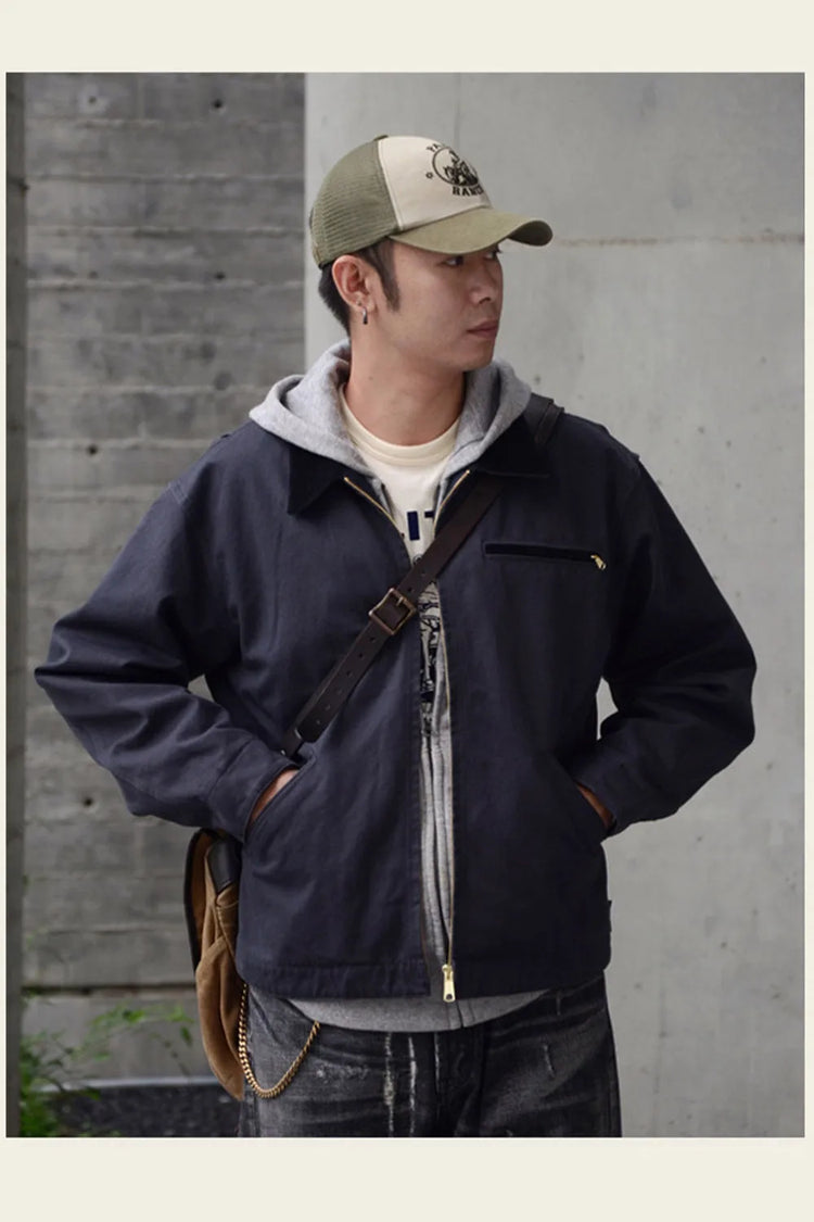 Classic Detroit Jacket J01 American Vintage Workwear Spring/Fall 100% Cotton Canvas Jacket J97 Loose-Fit Lightweight Coat
