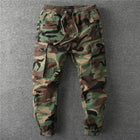 Men's Fall Winter Cargo Jogger Pants, Slight Stretch Relaxed Fit Camo Workwear Trousers, Outdoor Durable Cuffed Casual Pants