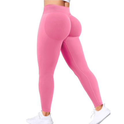 Pantaloni da Yoga Estivi da Donna a Tre Quarti, Vita Alta, Effetto Push-Up, Tinta Unita, Aderenti, Leggings Sportivi per Esercizi