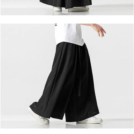 Pantaloni a Gamba Larga da Uomo, Stile Streetwear, Tinta Unita, Casual, Comodi, Vintage, Oversize, per Primavera ed Estate