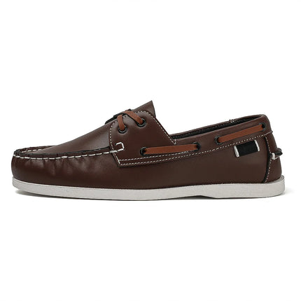Scarpe mocassini da uomo alla moda con punta a grembiule, comode antiscivolo per passeggiate all'aperto, viaggi, primavera ed estate