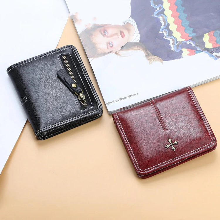 Zipper Mini Women Wallets New Fashion PU Leather Vertical Square Shape Quality Female Purse Card Holder Wallet Coin Purses PlatiNum