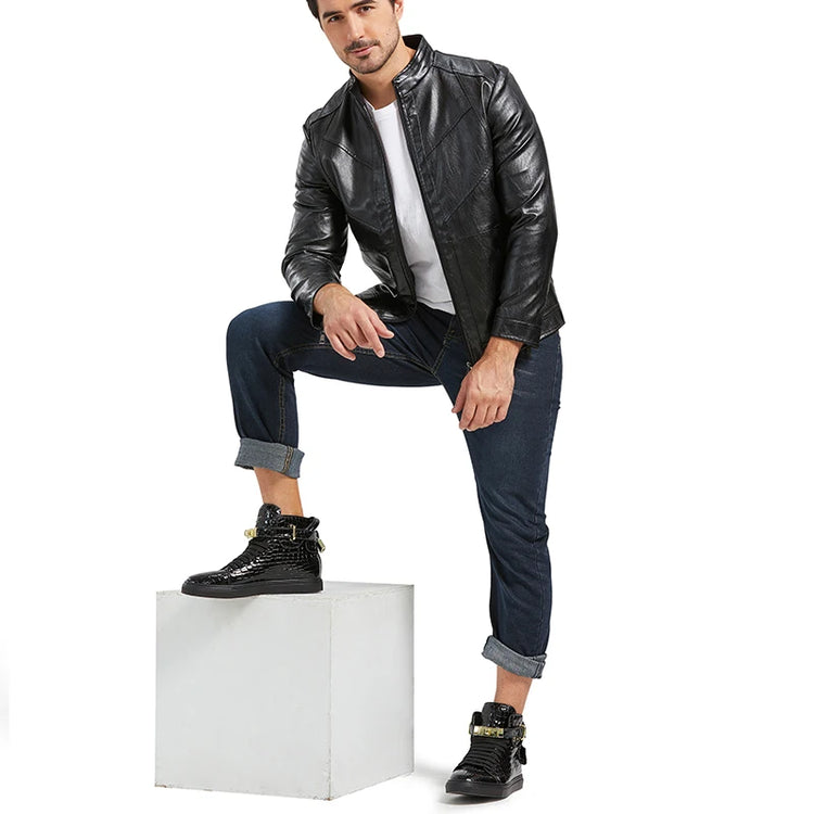 Male Genuine Natural Leather Shoes Luxury Brand Comfortable Casual White Designer High Quality Sneakers Gifts For Man Original