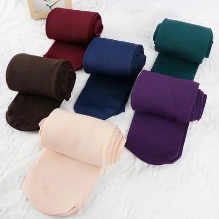 Winter Warm Leggings Women's Thermal Pants Polar Pantyhose Sock Lined Pants Velvet Tights Skin Effect High Waist Wool Leggings PlatiNum