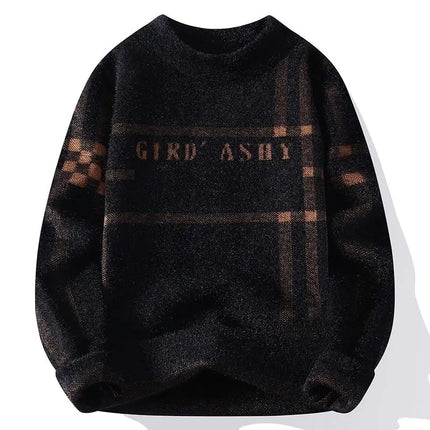 Sweaters men Winter Letter pattern thick sweater men Student youth sweaters autumn Men's wool pullovers full