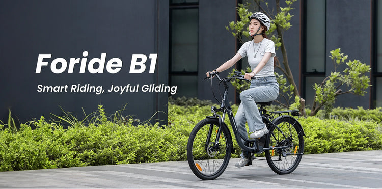 Bicicletta Elettrica Urbana Foride B1, Motore 250W, Coppia 45Nm, Batteria 36V 15.6Ah, Autonomia 90km, 5 Livelli di Assistenza, Modalità Camminata 6km/h