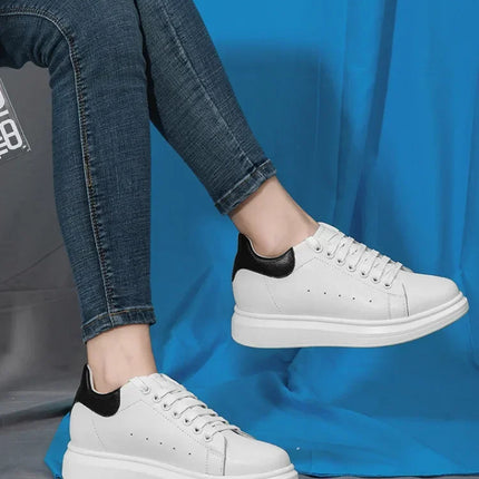 New Men women sneakers height increasing shoes invisible 6 8 10cm heighten sports shoes man taller lift white elevator shoes