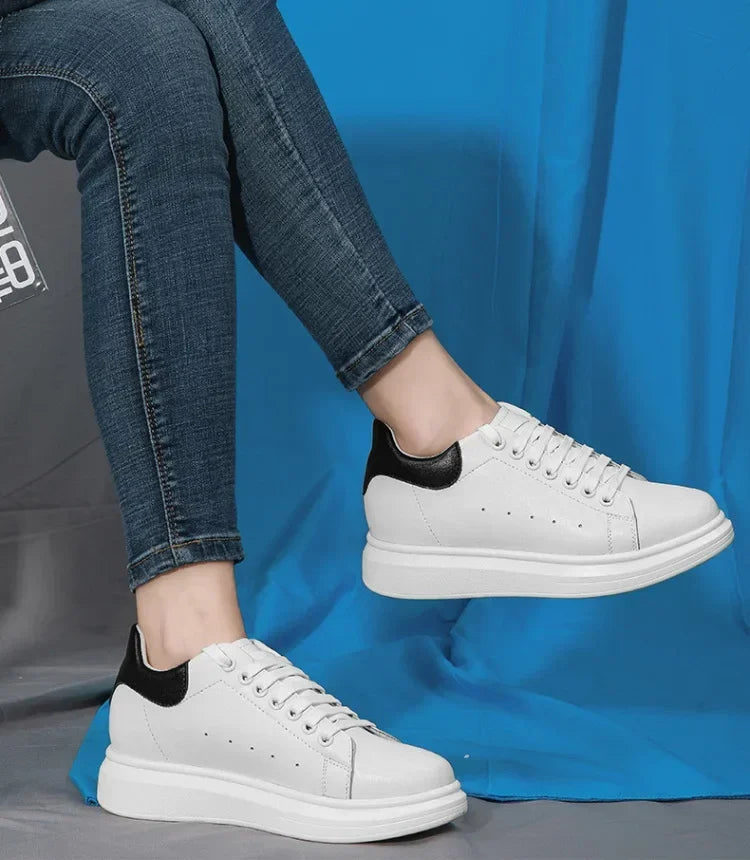 New Men women sneakers height increasing shoes invisible 6 8 10cm heighten sports shoes man taller lift white elevator shoes