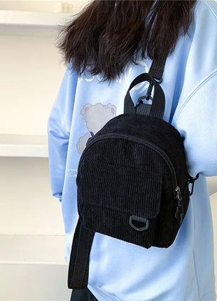 Mini Backpack Square Bag Korean Version Fashionable Sweet Shoulder Bag Female's Schoolbag Stylish  Simple Crossbody Bag Casual PlatiNum