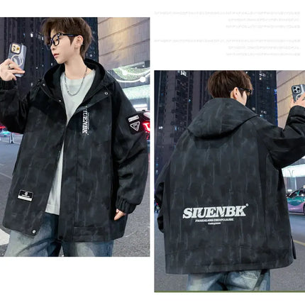 Fashion 2026 Spring Autumn Men's Casual Hooded Jackets Streetwear Windproof Coats Youth Outdoor Plus Size 4XL Hoody Top Clothing