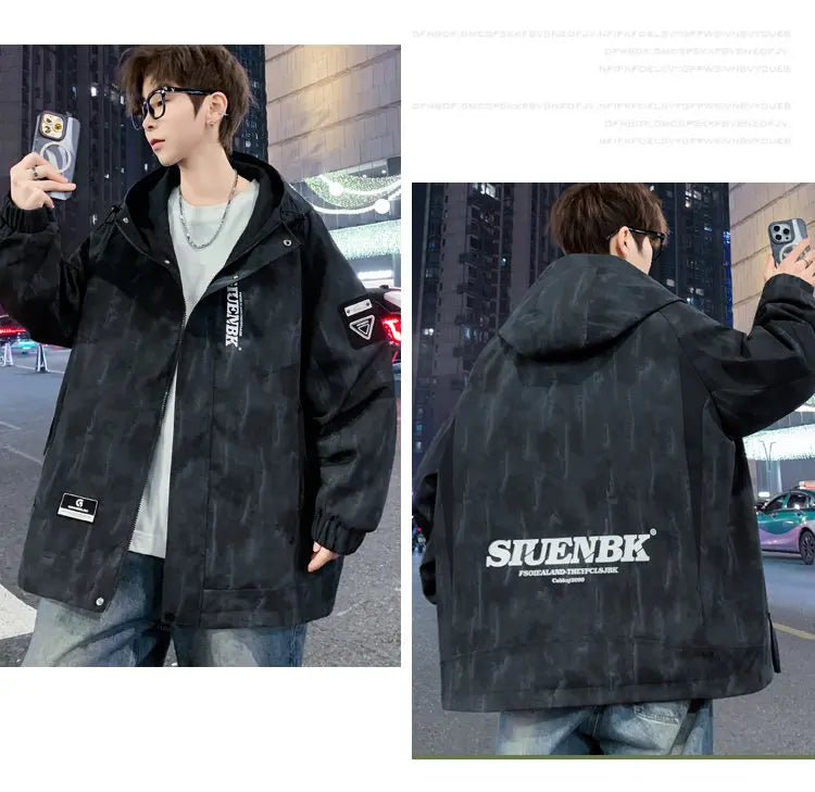 Fashion 2026 Spring Autumn Men's Casual Hooded Jackets Streetwear Windproof Coats Youth Outdoor Plus Size 4XL Hoody Top Clothing