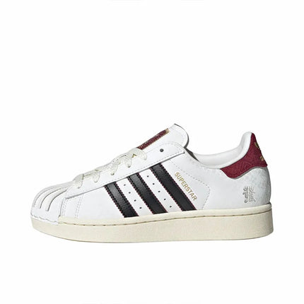 adidas Originals Superstar 2 CNY Scarpe da ginnastica retrò GS a profilo basso, comode, morbide, leggere, con punta a conchiglia, suola sottile, versatili, resistenti all'usura, disponibili in bianco, nero e rosso JR8084