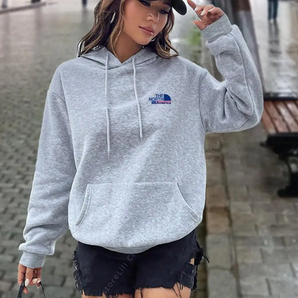 North America letter Print Hoodies Women tops Sweatshirt Aesthetic Hooded Shirt pink designer Luxury clothing Woman y2k clothes