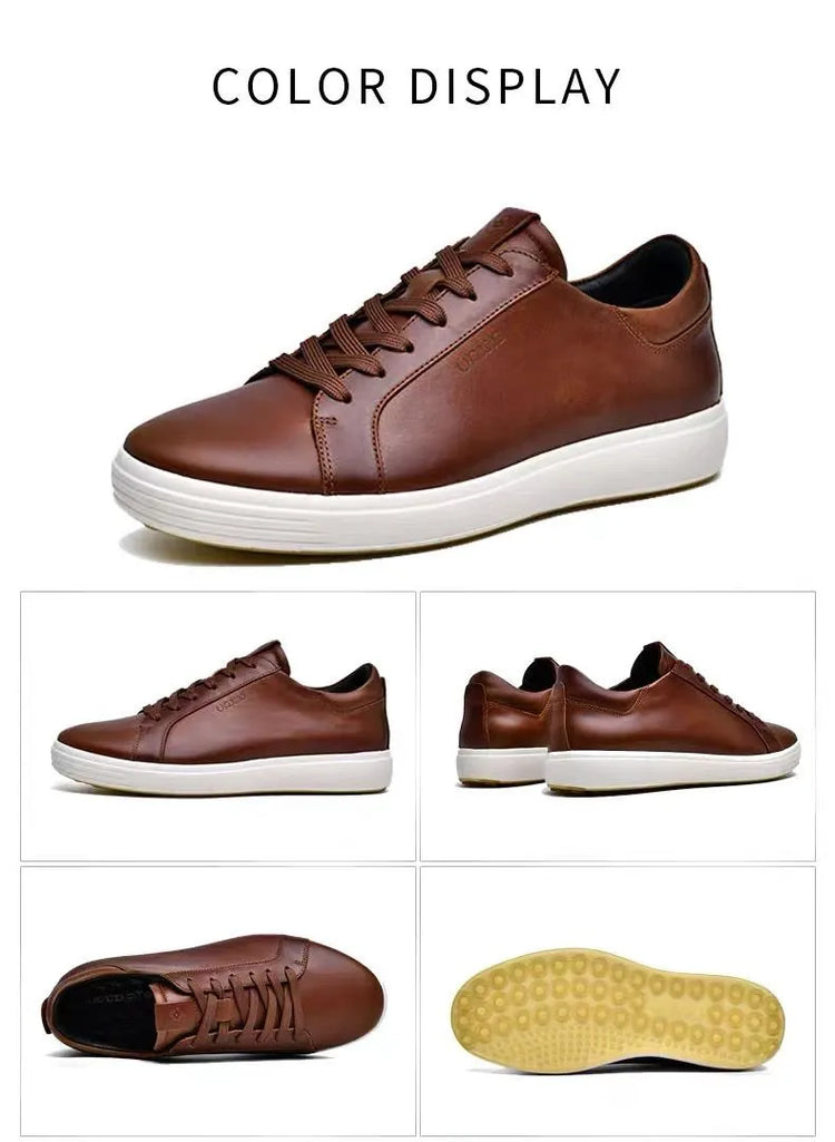 High-end Genuine Leather Men Shoes Soft trend Business Sneakers Men Fashion Sports Shoes For Men zapatillas hombre